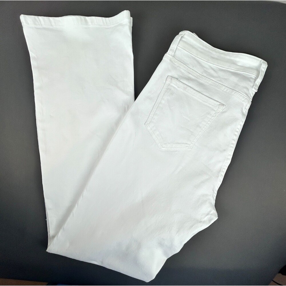 Boston Proper White Denim Wide Leg Jeans Size 10 - Picture 8 of 11